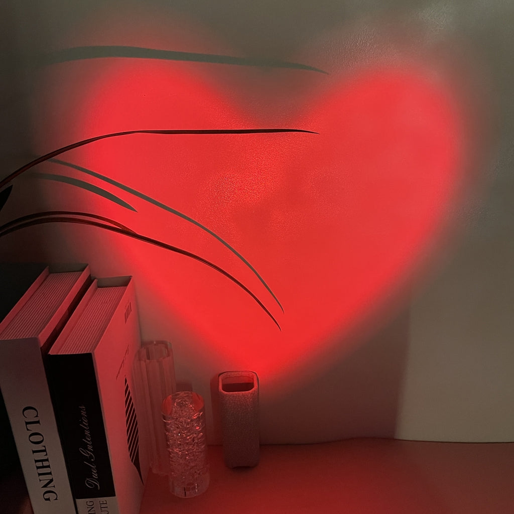 Red Heart Projection Mood Light, Party Atmosphere, Mood Lighting, Contemporary Light, Stylish Decor, Compact Design, Durable Material, Tabletop Light, Projection Lamp, Home Decorators, Cozy Ambiance