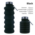 Collapsible Silicone Water Bottle – BPA-Free Reusable Foldable Bottle for Travel, Hiking & Outdoor Sports
