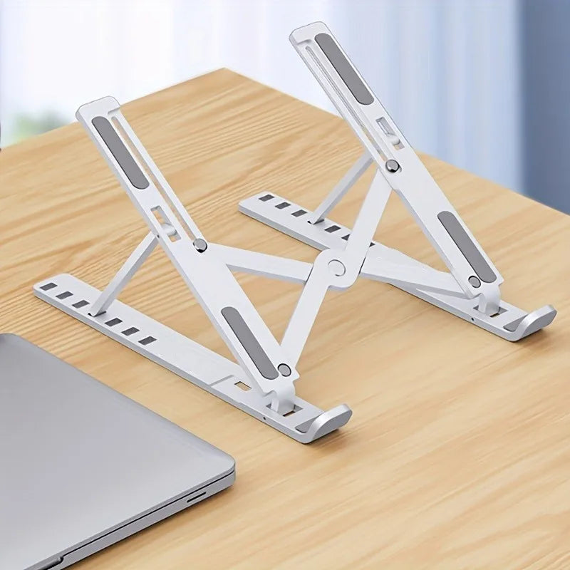 Adjustable Foldable Laptop Stand – Portable Desktop Riser with Heat Dissipation for Work & Travel