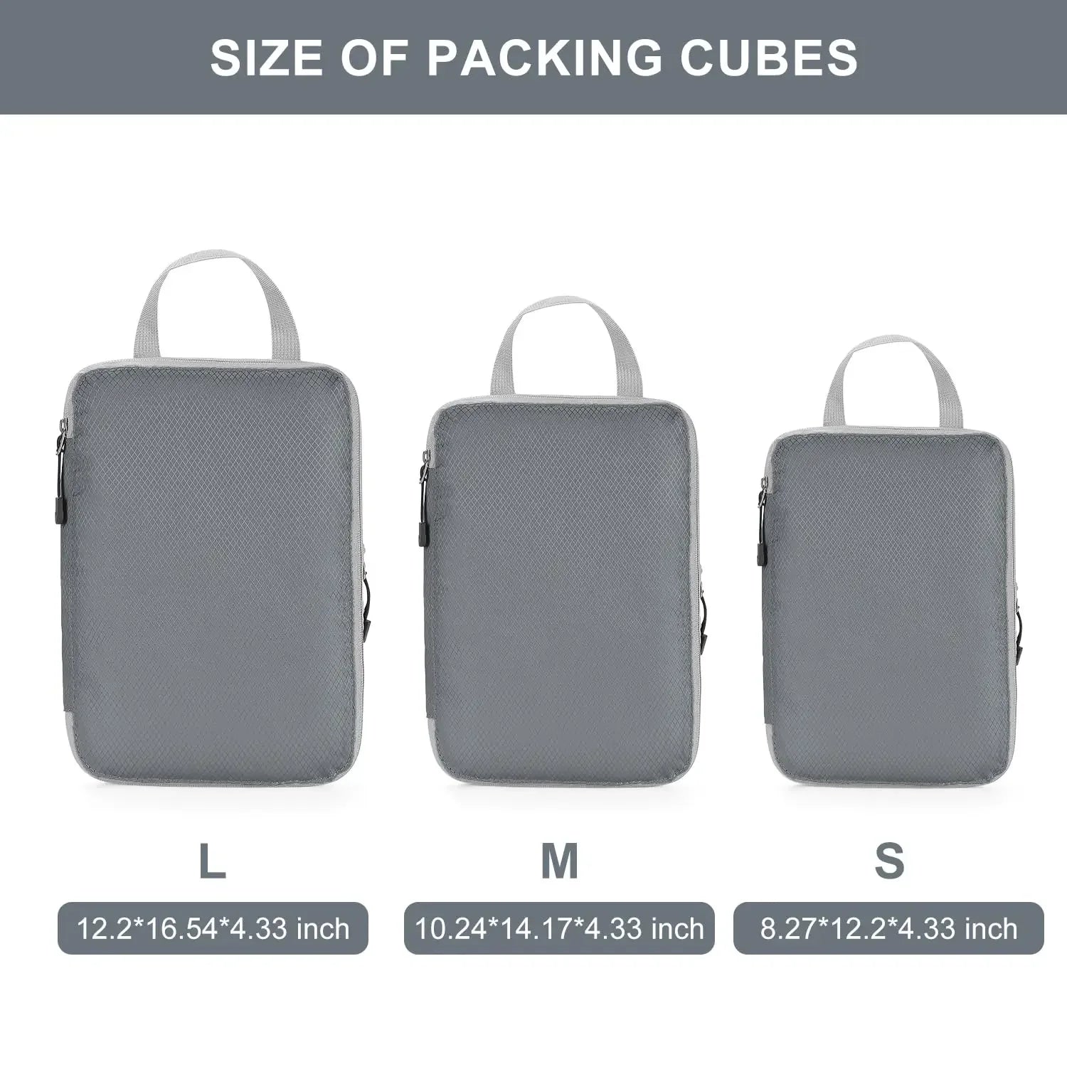 Travel Compression Packing Cubes – Waterproof Organizer Set