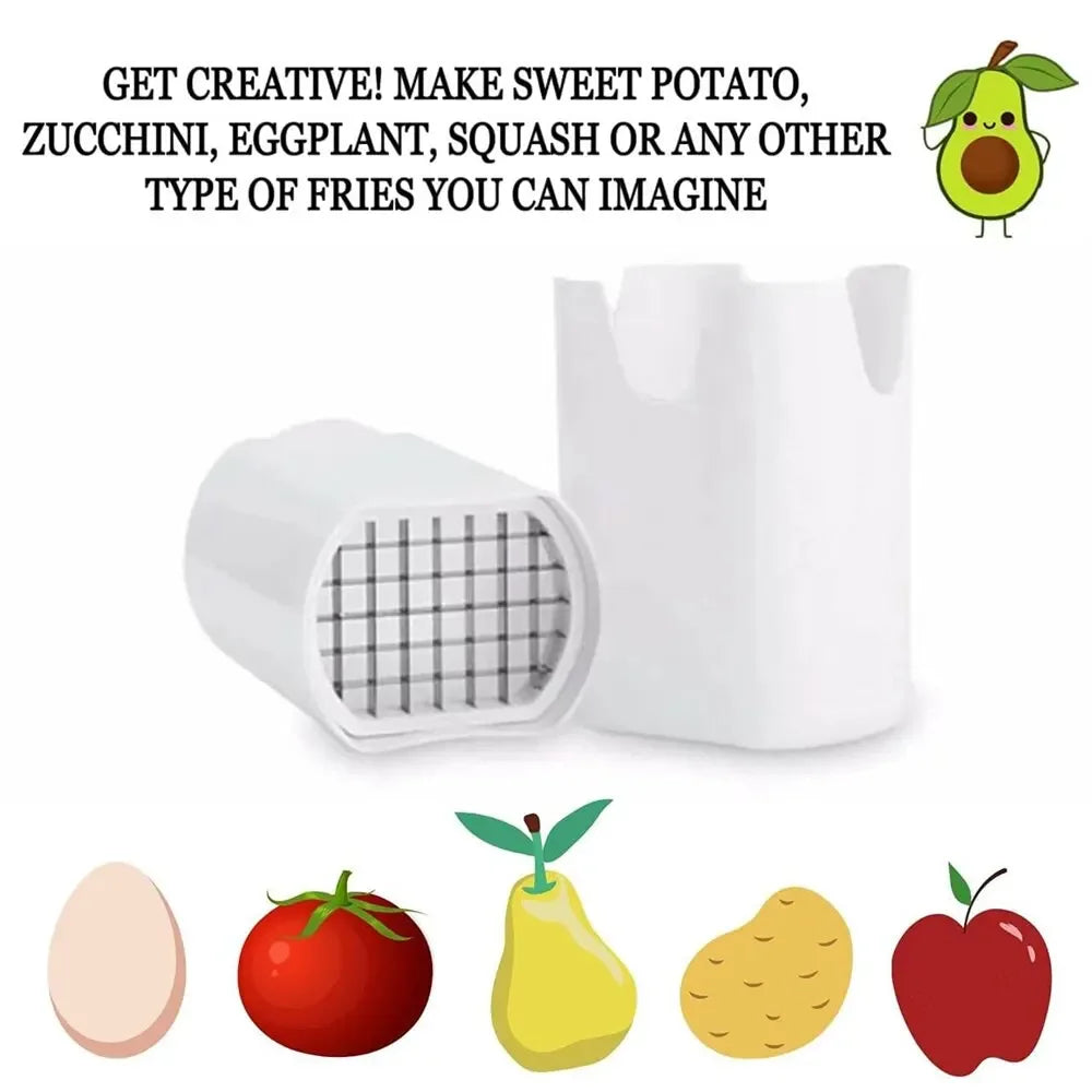 Quick Press French Fry Cutter – Easy Vegetable & Potato Slicer