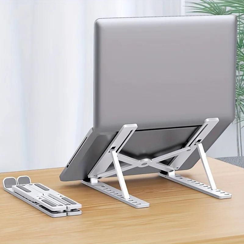 Adjustable Foldable Laptop Stand – Portable Desktop Riser with Heat Dissipation for Work & Travel