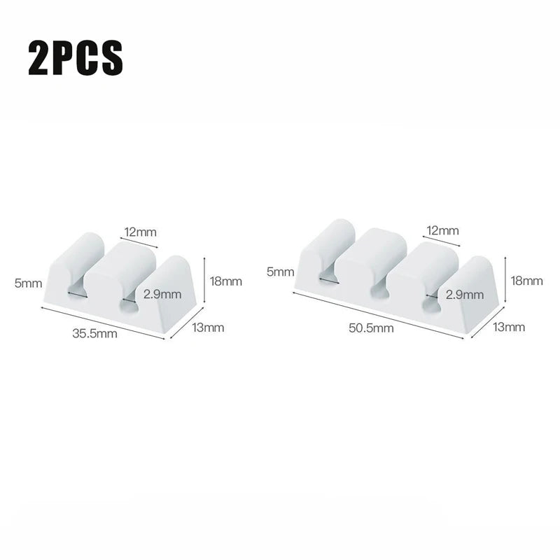 📋 Title:
Desktop Cable Organizer Silicone Cable Holder Clips Cord Wire Management Self Adhesive USB Cable Winder for Home Office (2 PCS)
