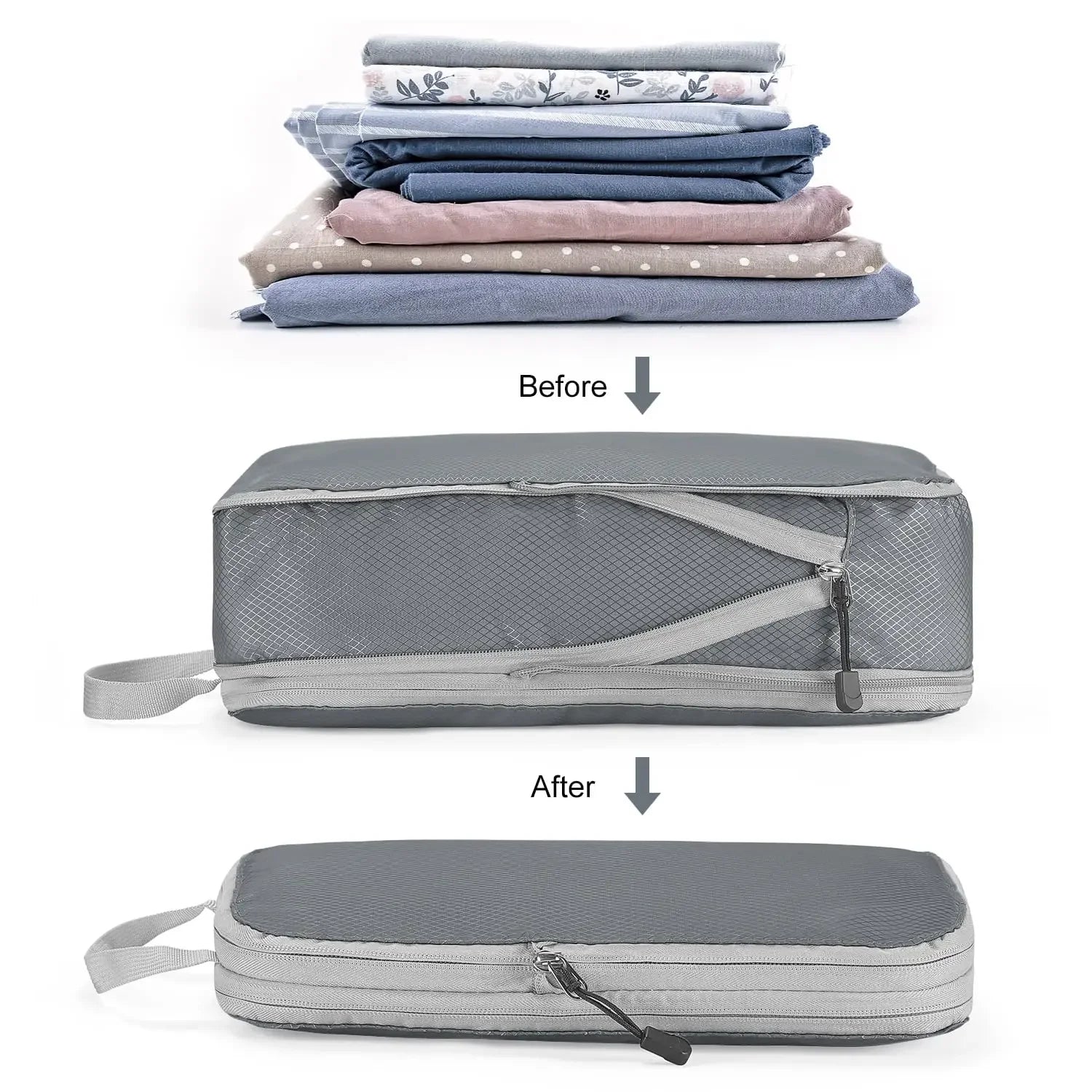 Travel Compression Packing Cubes – Waterproof Organizer Set