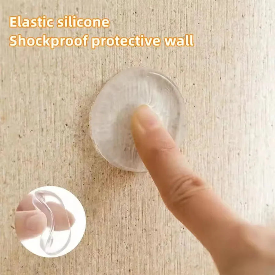 📋 Title:
Clear Soft Rubber Door Knob Wall Shield | Door Stopper Bumper Mute Sticker | Self-Adhesive Wall Protector Muffler Pad (Pack of 6/8)