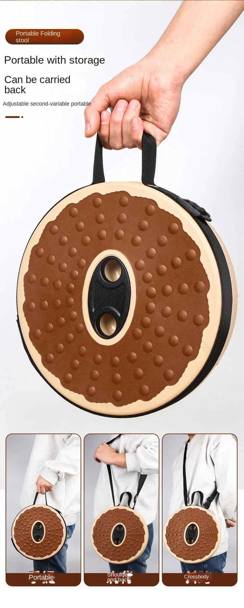 Adjustable Telescoping Folding Stool – Travel & Outdoor Use