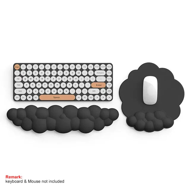Cloud Wrist Rest Set for Keyboard & Mouse – Ergonomic Soft Support for Comfortable Typing & Gaming