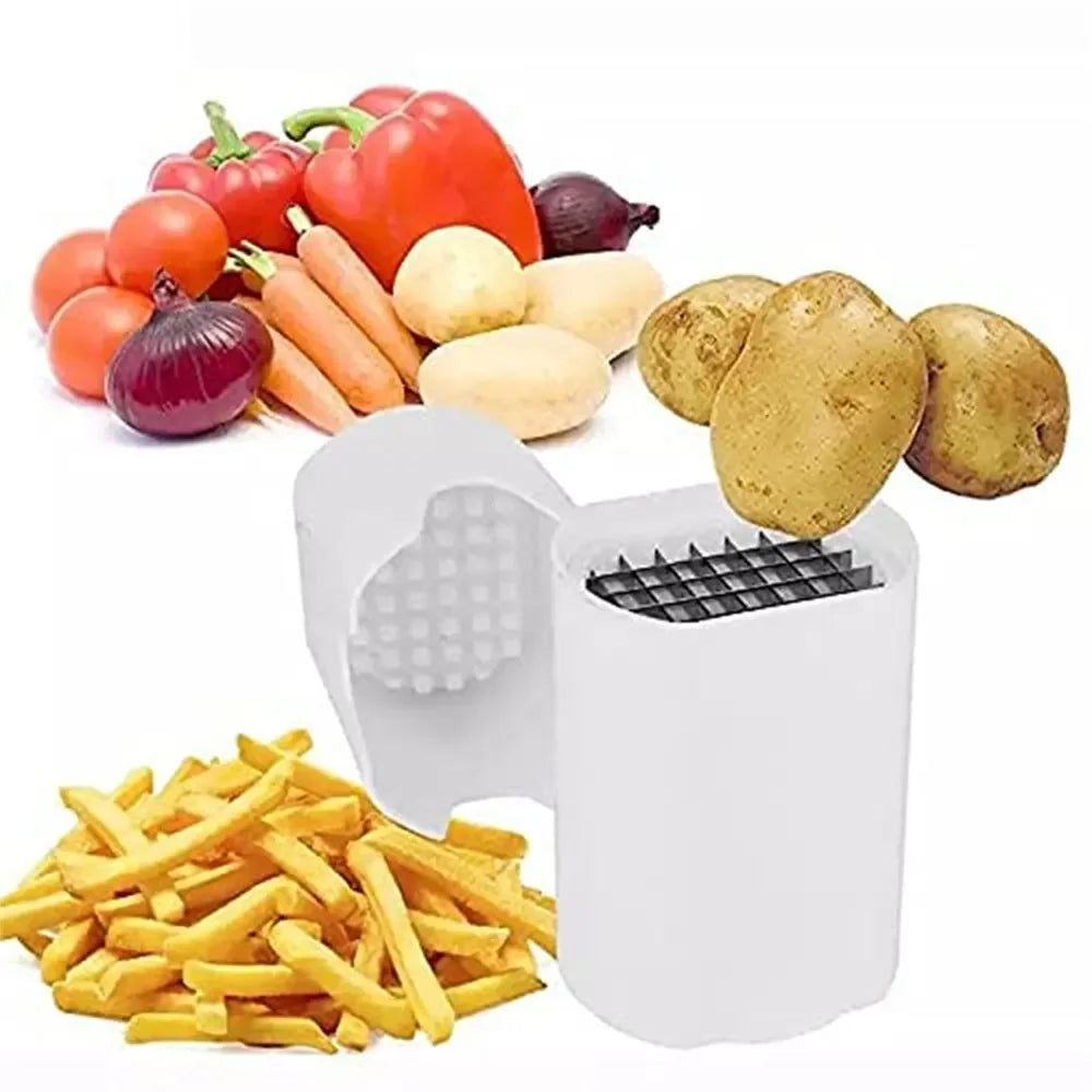 Quick Press French Fry Cutter – Easy Vegetable & Potato Slicer