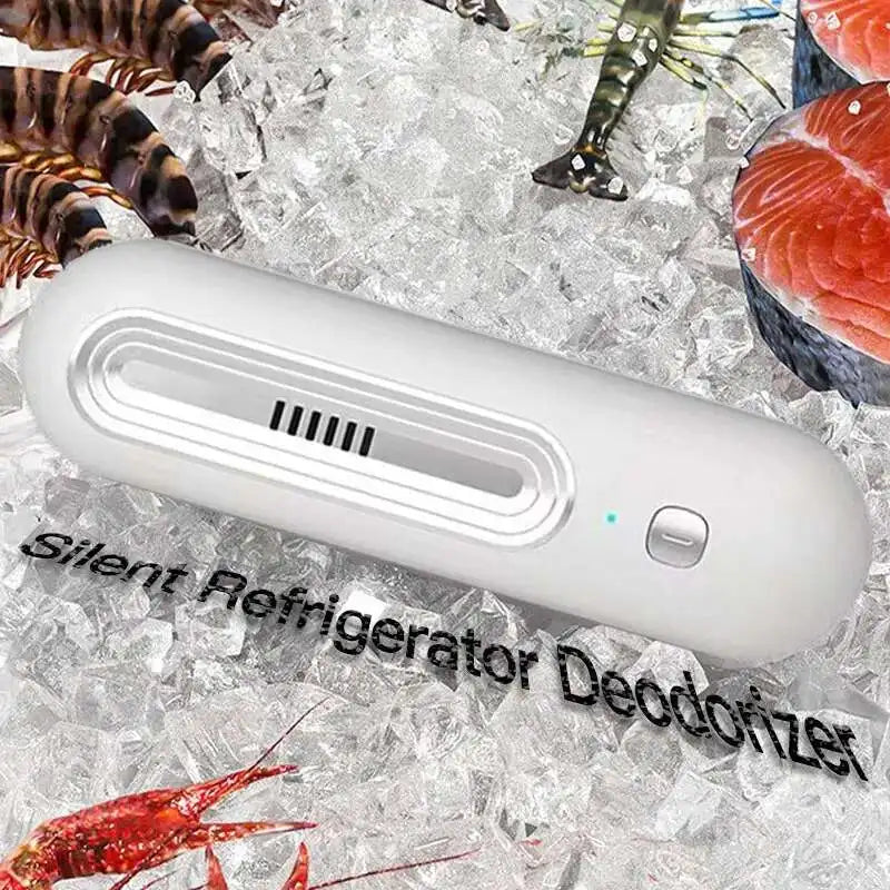 📋 Title:
USB Rechargeable Fridge Deodorizer | Multifunctional Ozone Air Purifier | Compact Odor Eliminator for Effective Freshness & Food Preservation