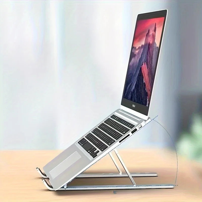 Adjustable Foldable Laptop Stand – Portable Desktop Riser with Heat Dissipation for Work & Travel