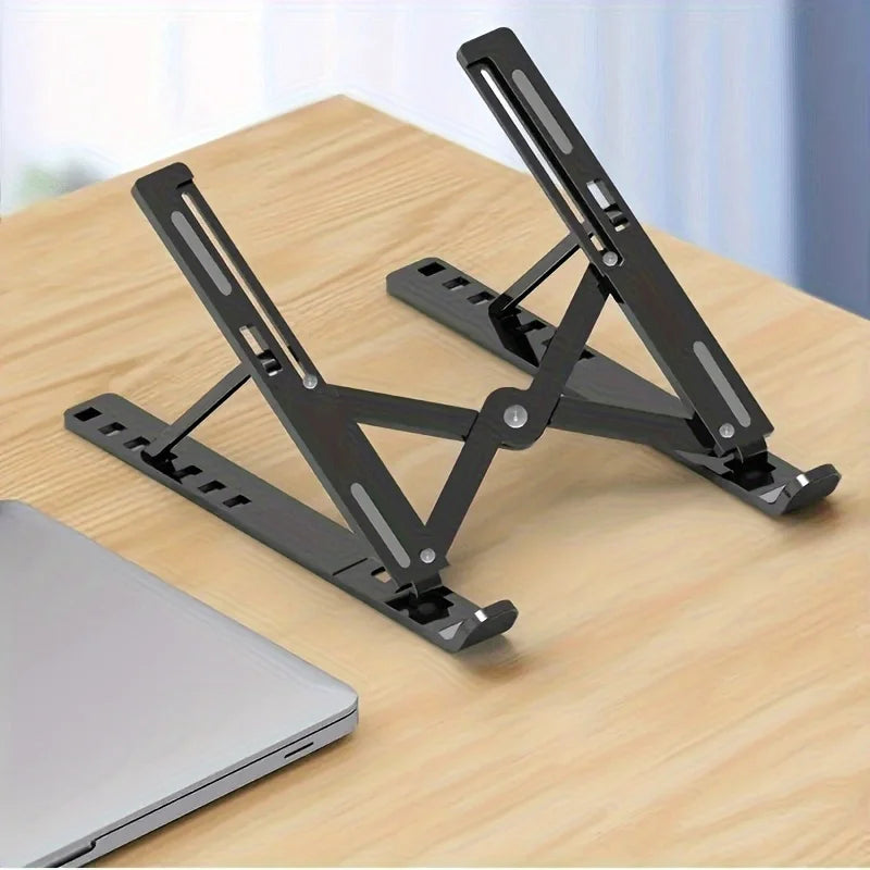 Adjustable Foldable Laptop Stand – Portable Desktop Riser with Heat Dissipation for Work & Travel