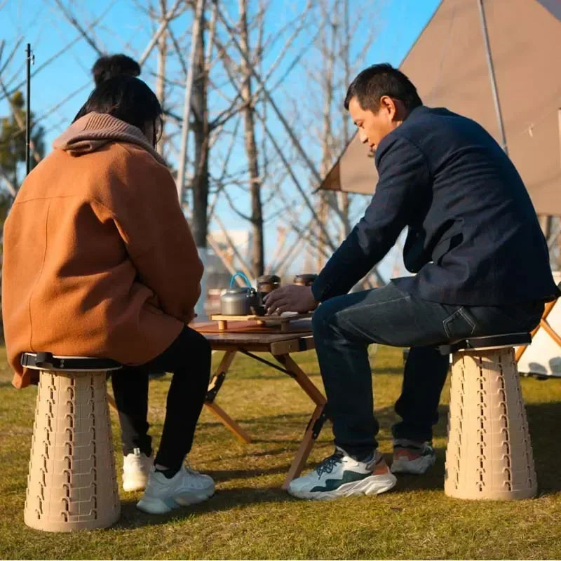 Adjustable Telescoping Folding Stool – Travel & Outdoor Use