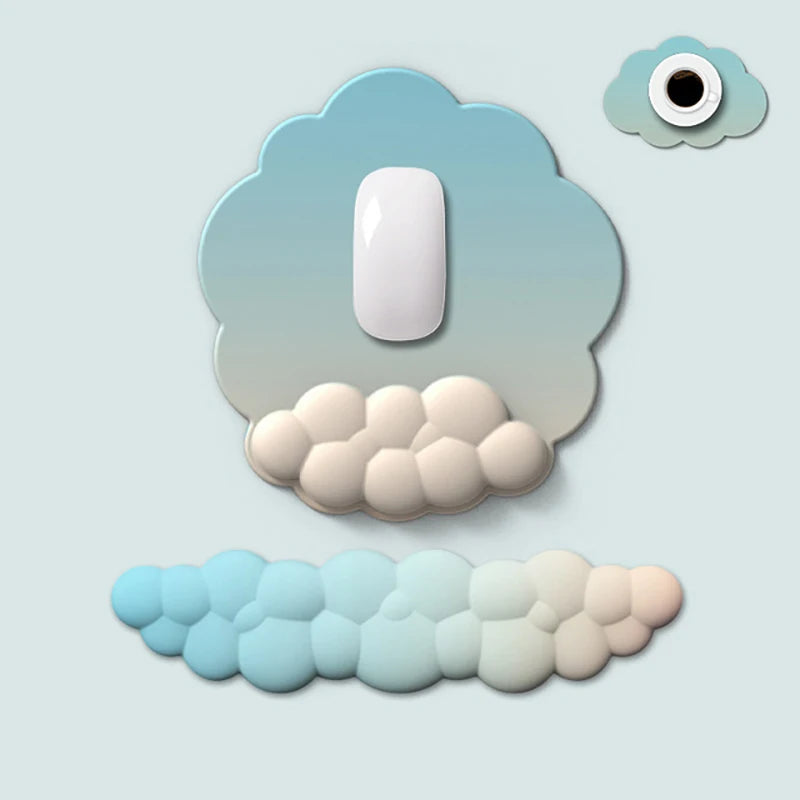 Cloud Wrist Rest Set for Keyboard & Mouse – Ergonomic Soft Support for Comfortable Typing & Gaming