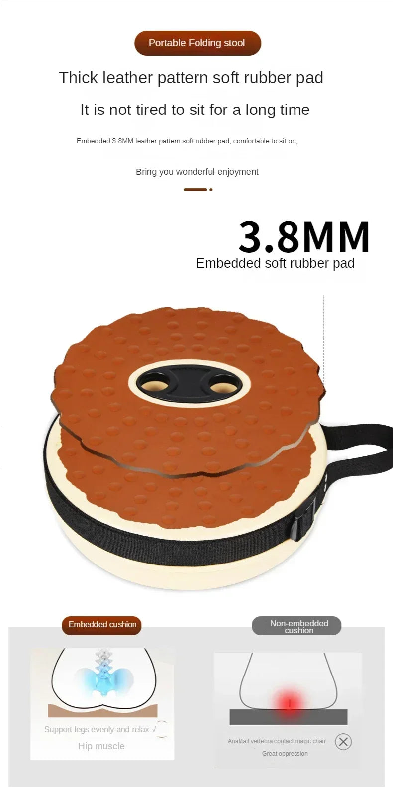 Adjustable Telescoping Folding Stool – Travel & Outdoor Use