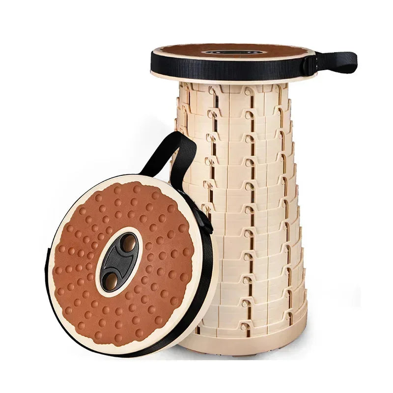 Adjustable Telescoping Folding Stool – Travel & Outdoor Use