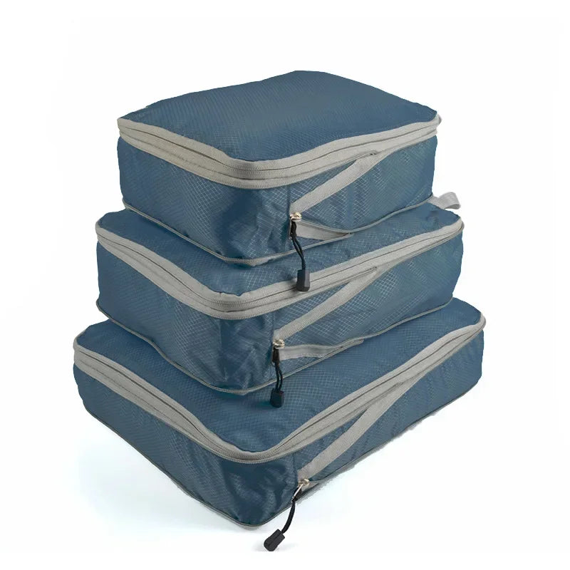 Travel Compression Packing Cubes – Waterproof Organizer Set