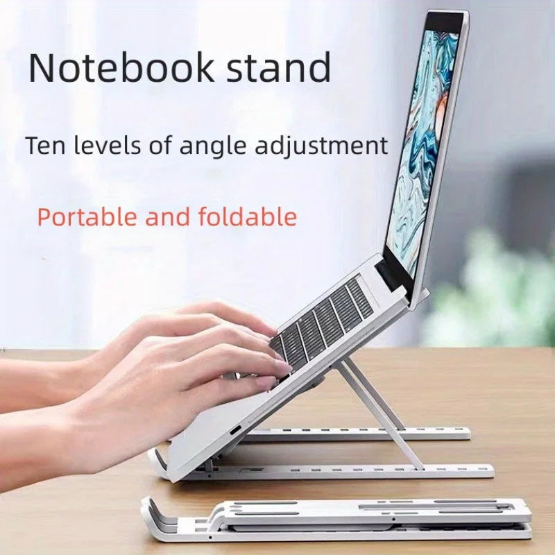 Adjustable Foldable Laptop Stand – Portable Desktop Riser with Heat Dissipation for Work & Travel