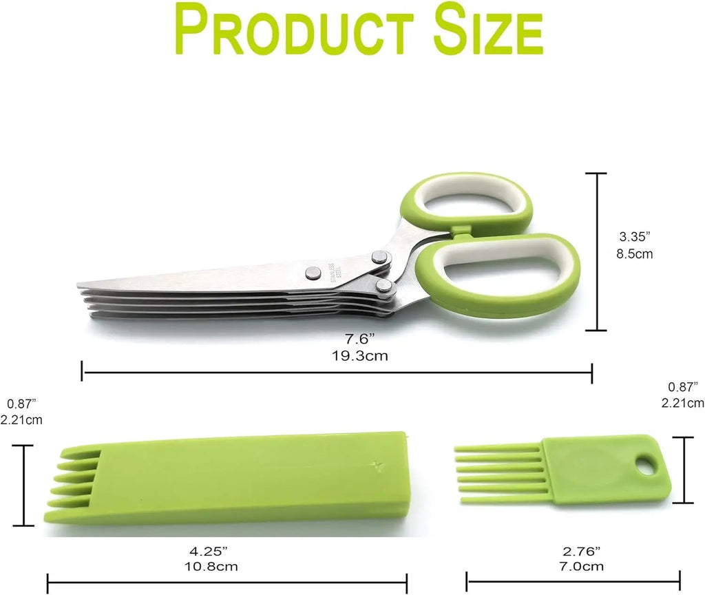 Multi-Blade Herb & Veggie Kitchen Scissors – Stainless Steel
